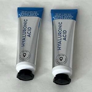 x2 Bath & Body Works Hyaluronic Acid Shea Butter Hand Cream 1 Oz Each Silver